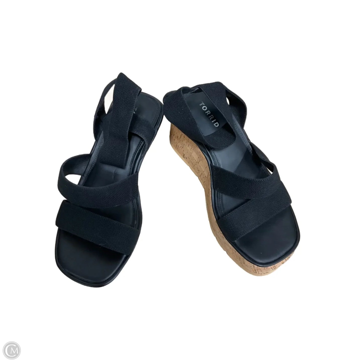 Sandals Heels Platform By Torrid In Black, Size: 8.5