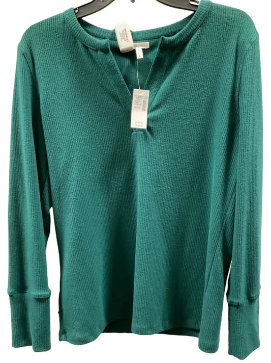 Top Long Sleeve By Maurices In Green, Size: L