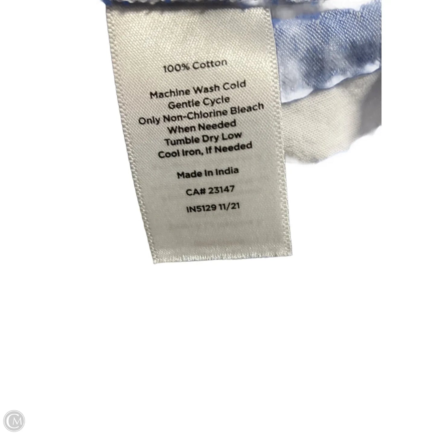 Top Sleeveless By Talbots In Blue & White, Size: 2x