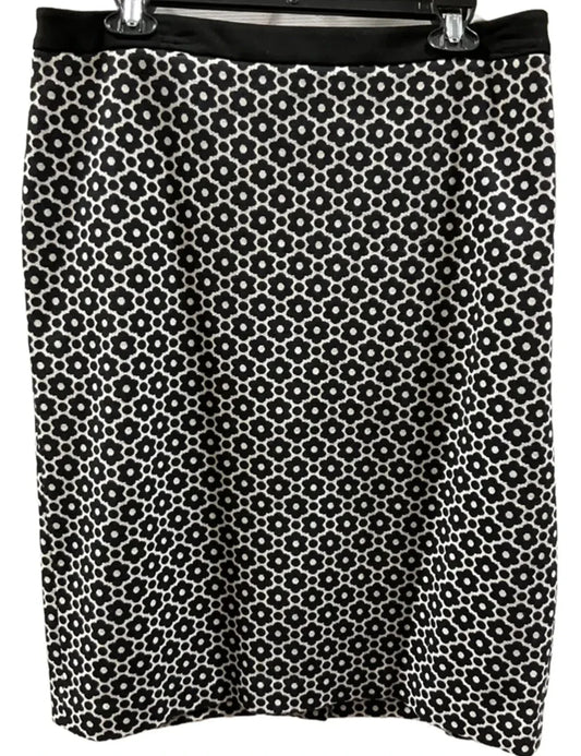 Skirt Midi By Talbots In Black & White, Size: 16
