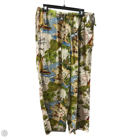 Pants Linen By Rachel Zoe In Tropical Print, Size: L
