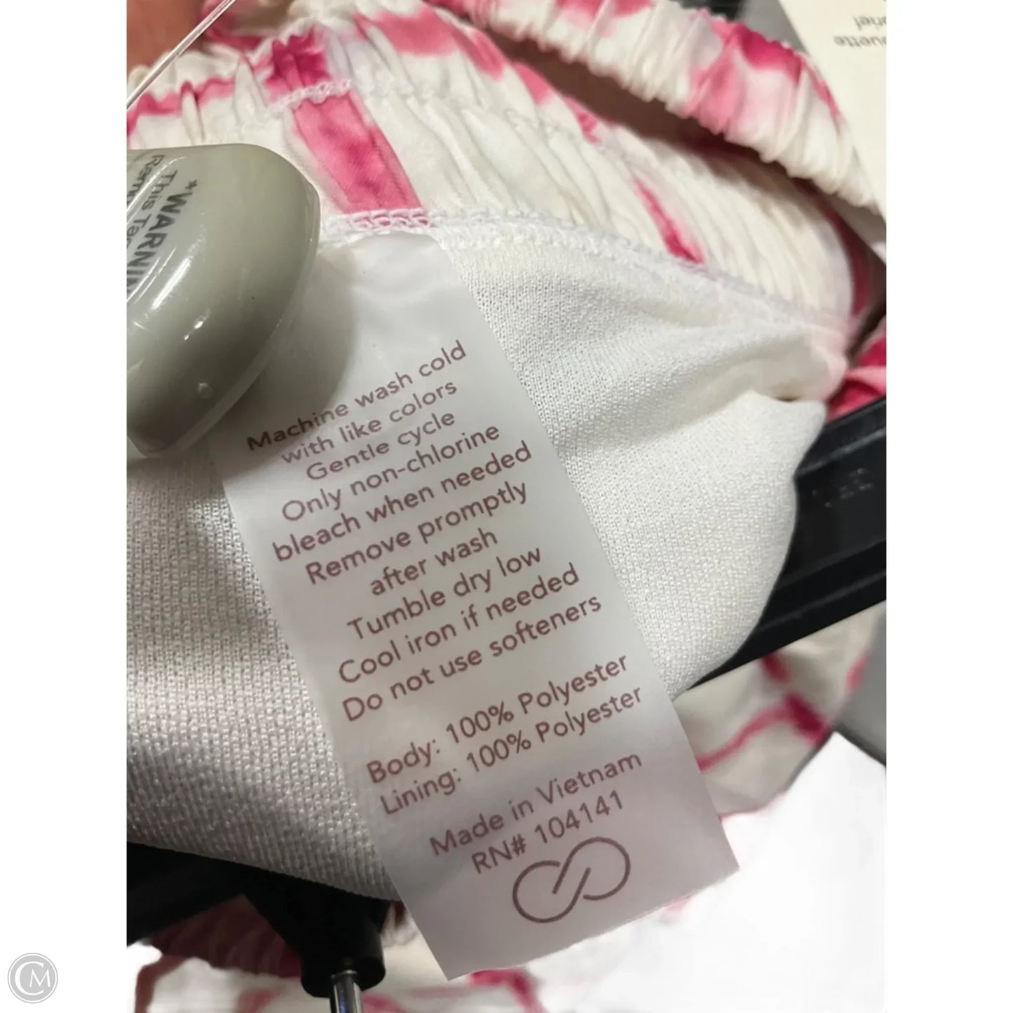 Athletic Shorts By Calia In Cream & Pink, Size: M