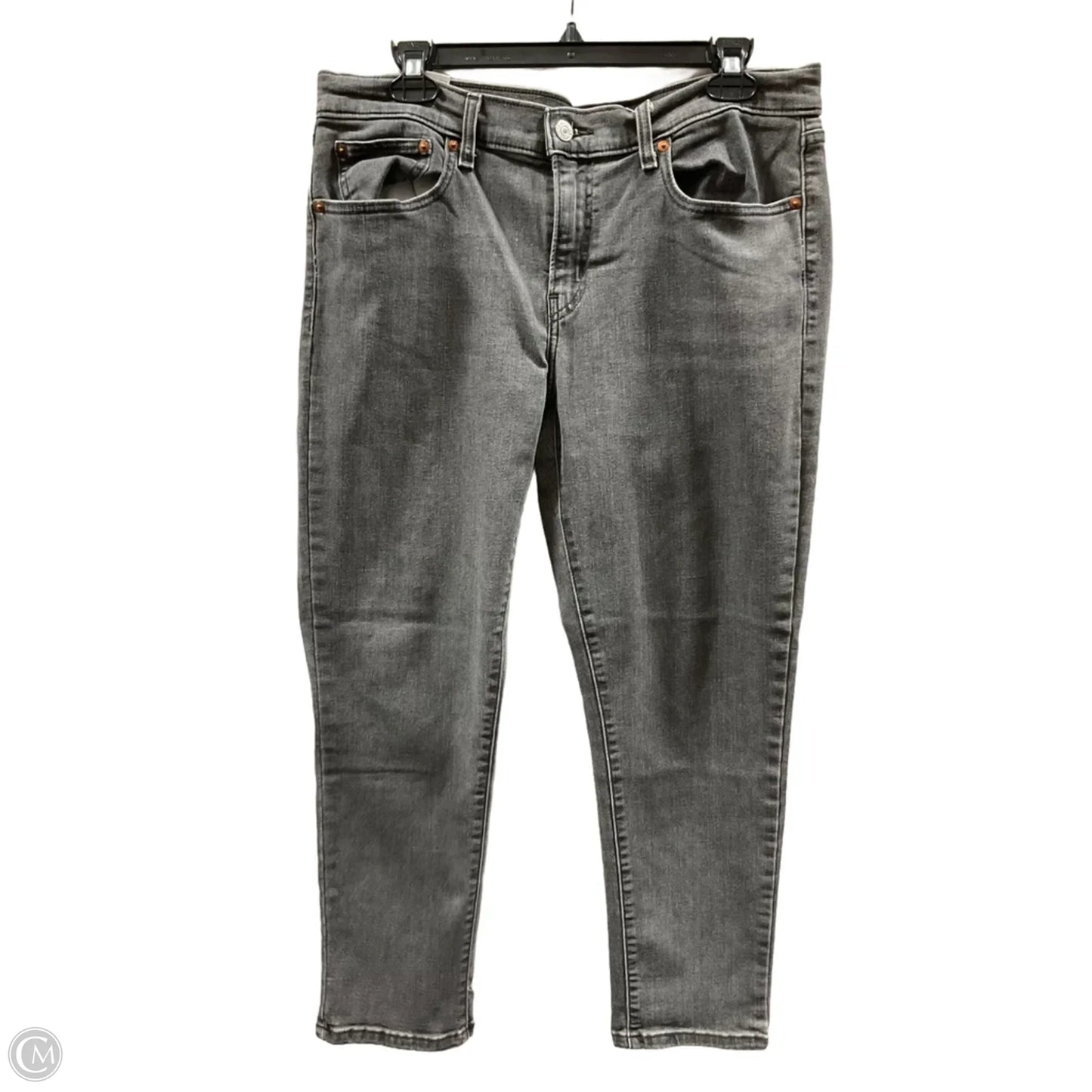 Jeans Boot Cut By Levis In Grey, Size: L