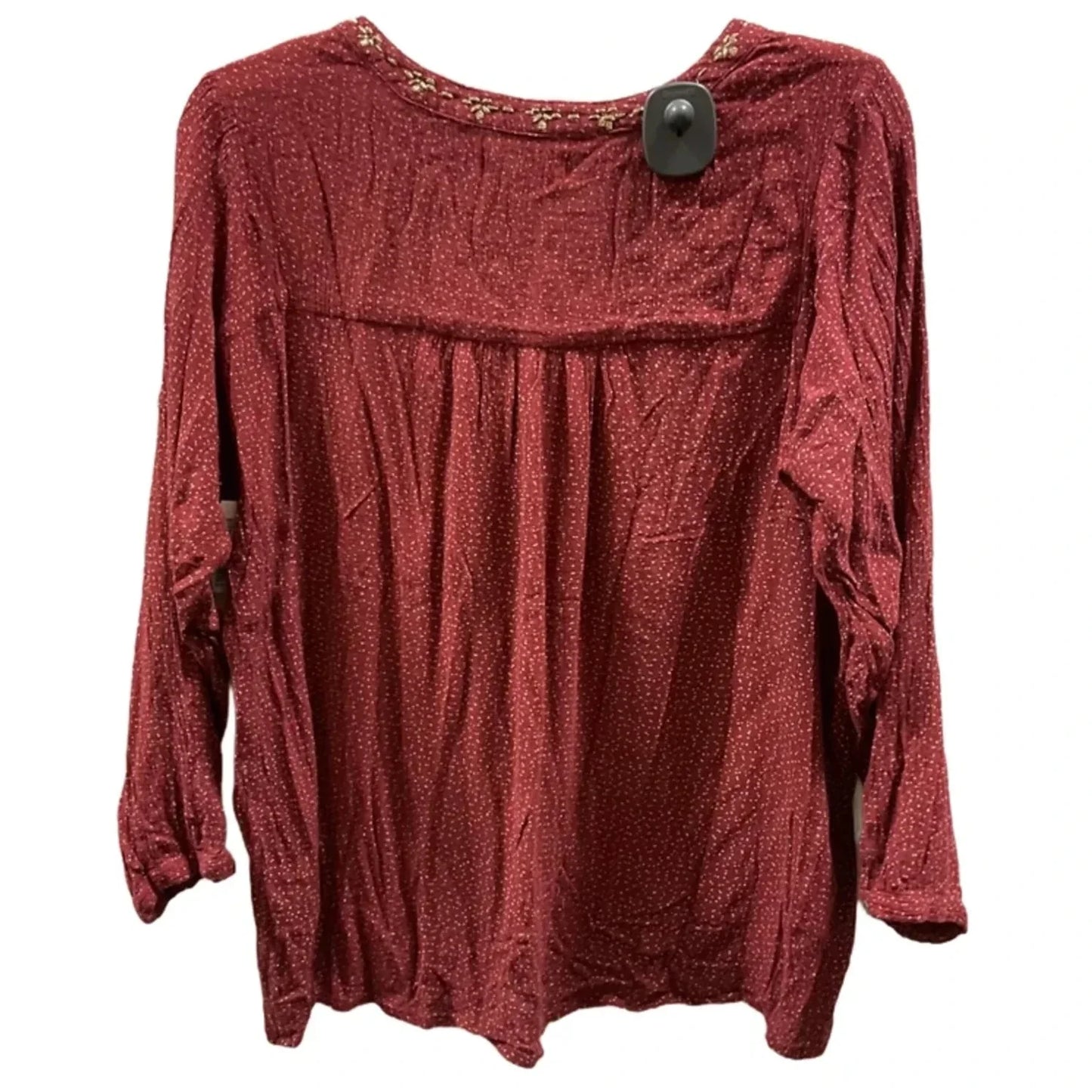 Top Long Sleeve By Velvet By Graham & Spencer In Red, Size: M