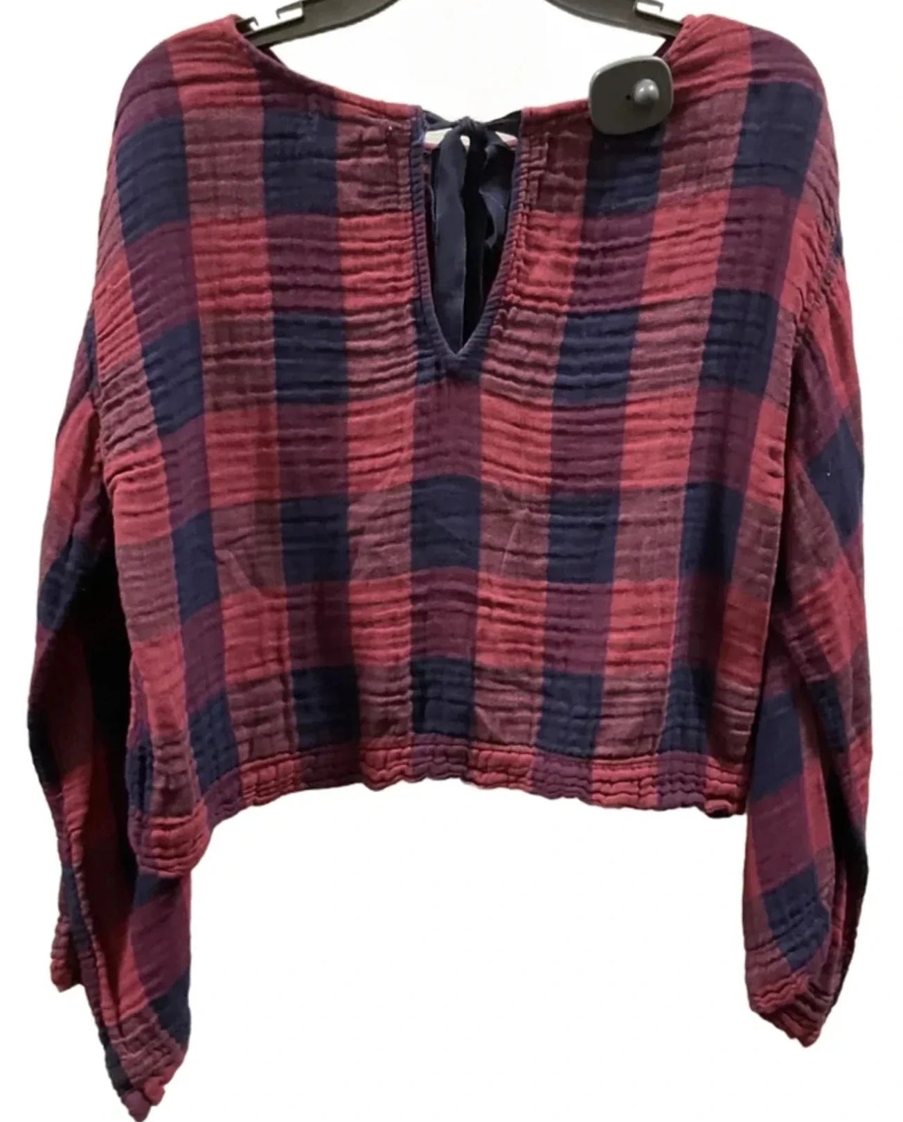 Top Long Sleeve By Bella Dahl In Blue & Red, Size: M