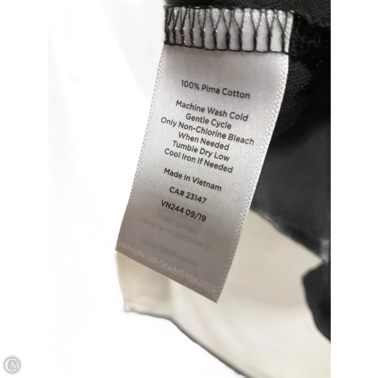 Top Short Sleeve Basic By Talbots In Black, Size: L