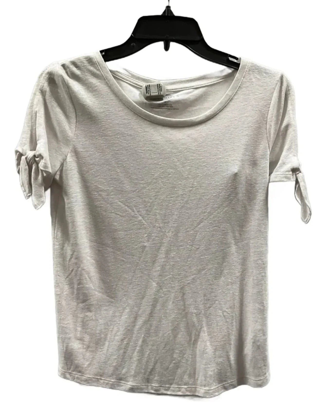 Top Short Sleeve By Talbots In Silver, Size: S