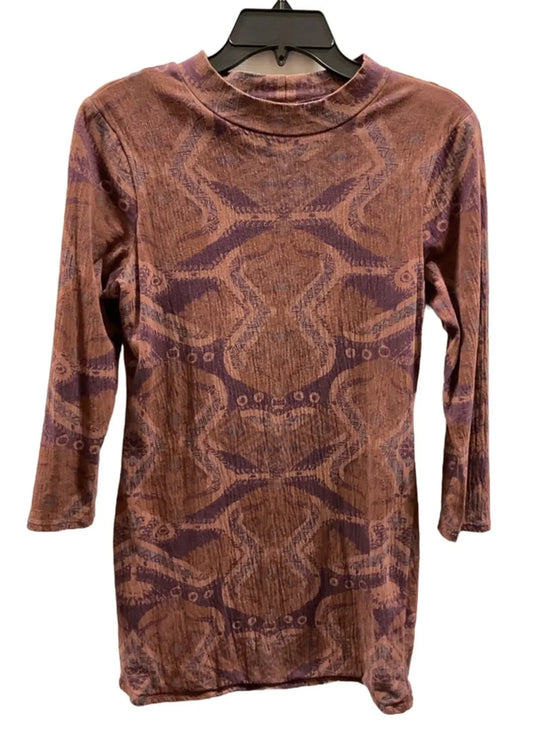 Dress Casual Short By Free People In Orange & Purple, Size: M