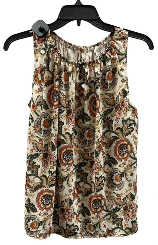 Top Sleeveless By Loft In Multi-colored, Size: Xs