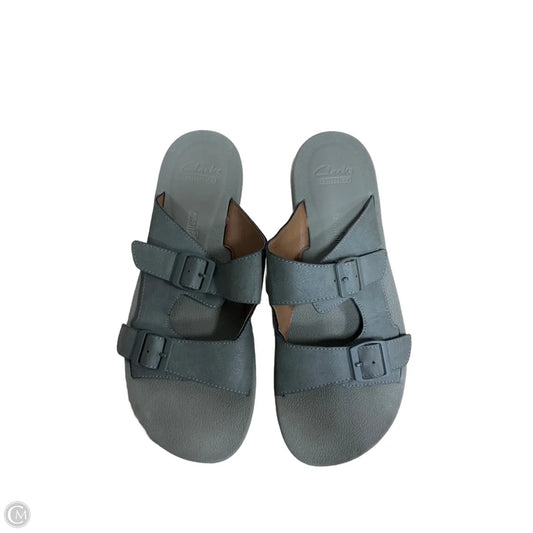 Sandals Flats By Clarks In Green, Size: 12