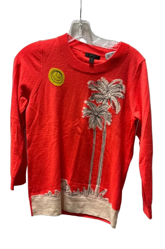 Top Long Sleeve By J. Crew In Orange, Size: S