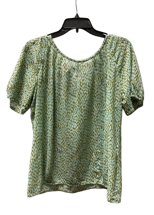 Top Short Sleeve By Cabi In Green, Size: M