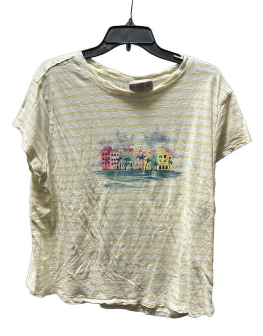 Top Short Sleeve By Talbots In Yellow, Size: 2x