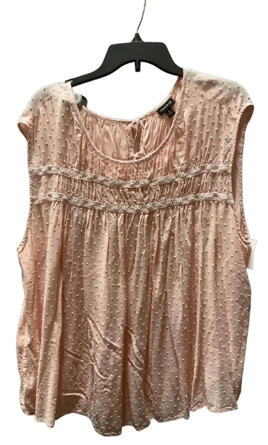 Top Sleeveless By Torrid In Pink, Size: 4x