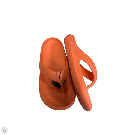 Sandals Flats By Adidas In Orange, Size: 9