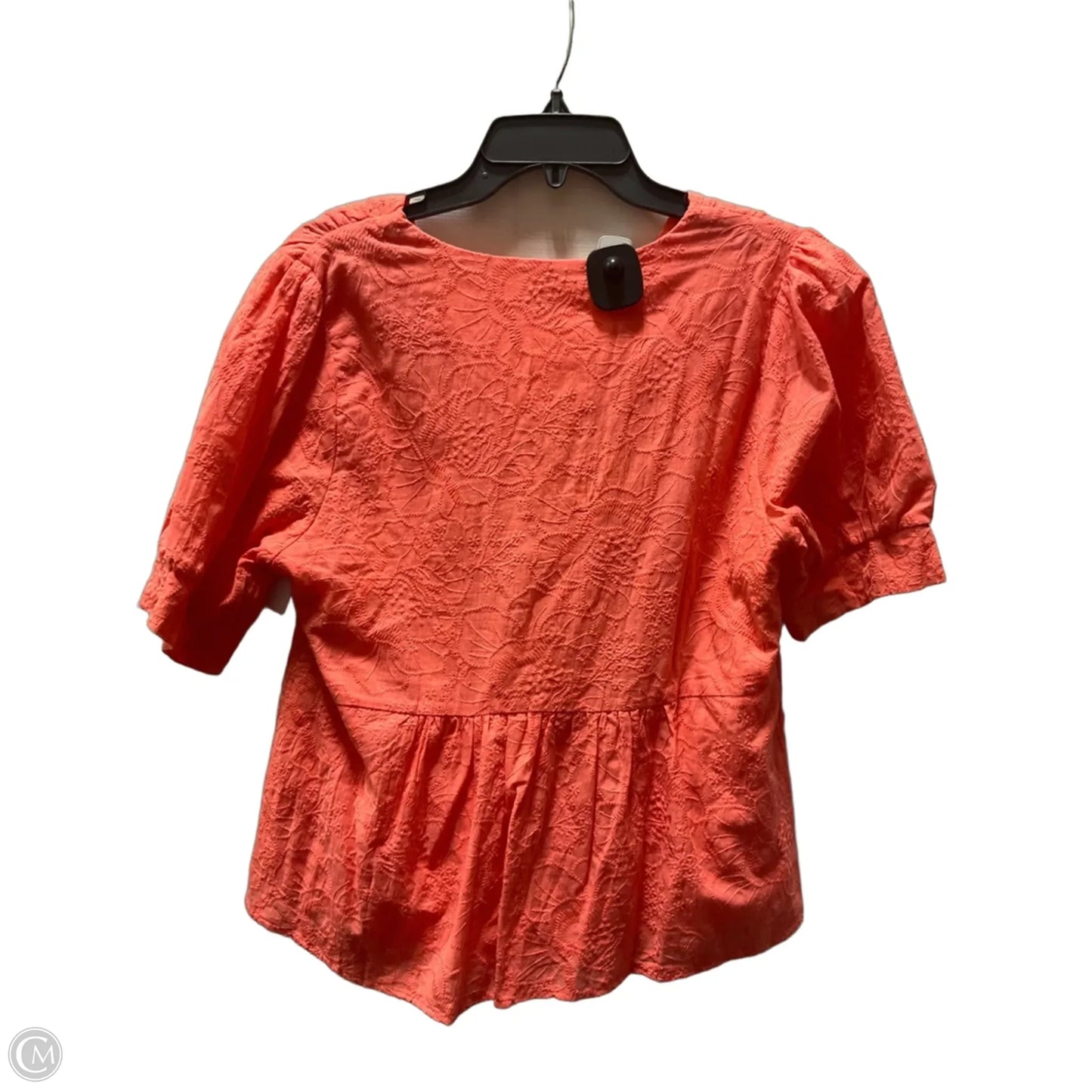 Top Short Sleeve By Andree By Unit In Orange, Size: L
