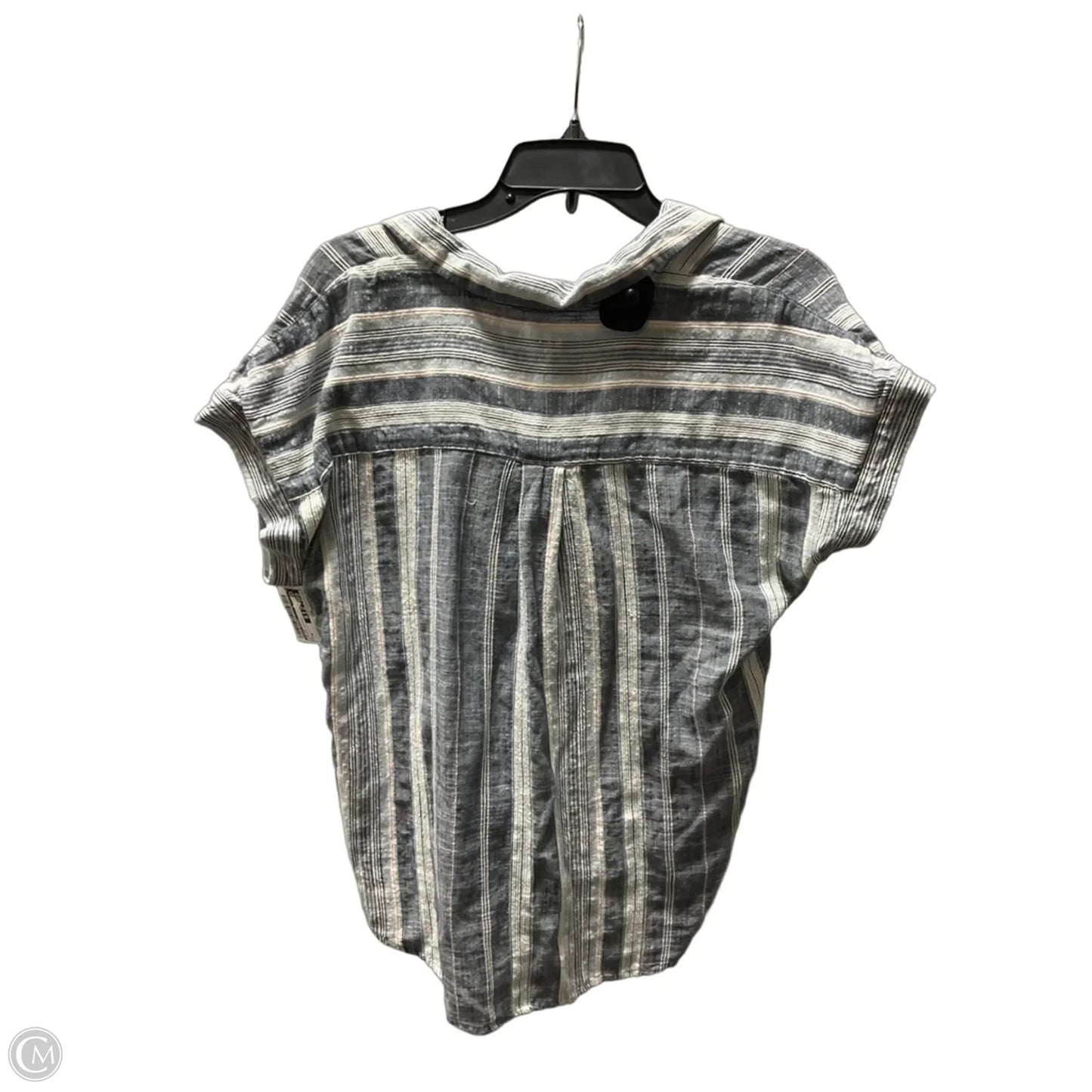 Top Short Sleeve By Lucky Brand In Striped Pattern, Size: M