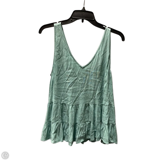 Top Sleeveless By Loft In Green, Size: M