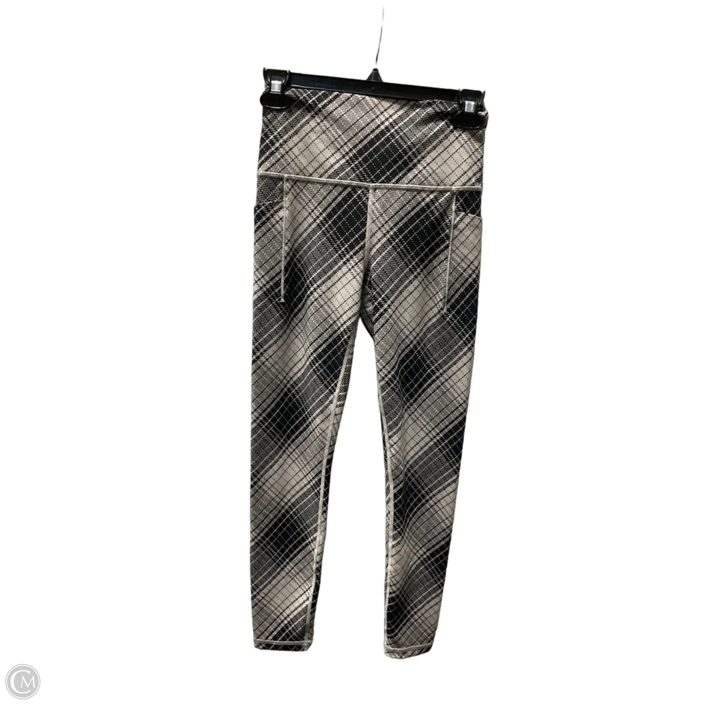 Athletic Leggings By Athleta In Black & Tan, Size: Xs