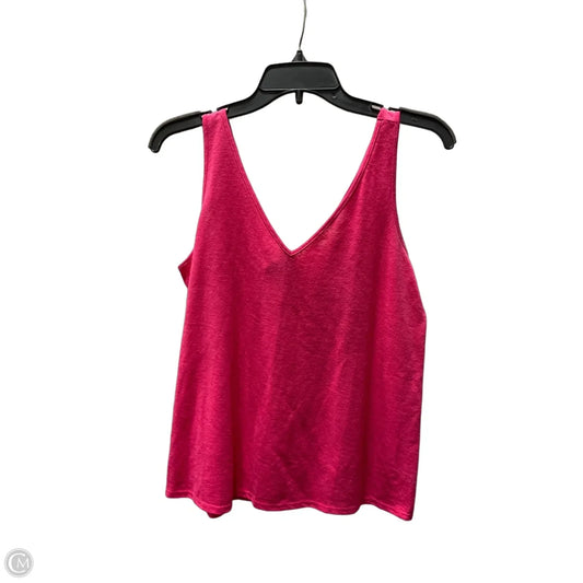 Top Sleeveless By Loft In Pink, Size: M