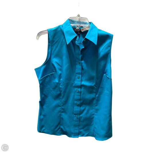 Blouse Sleeveless By Jones New York In Teal, Size: M