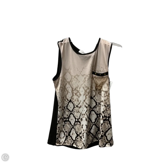 Top Sleeveless By Calvin Klein In Black & Pink, Size: S
