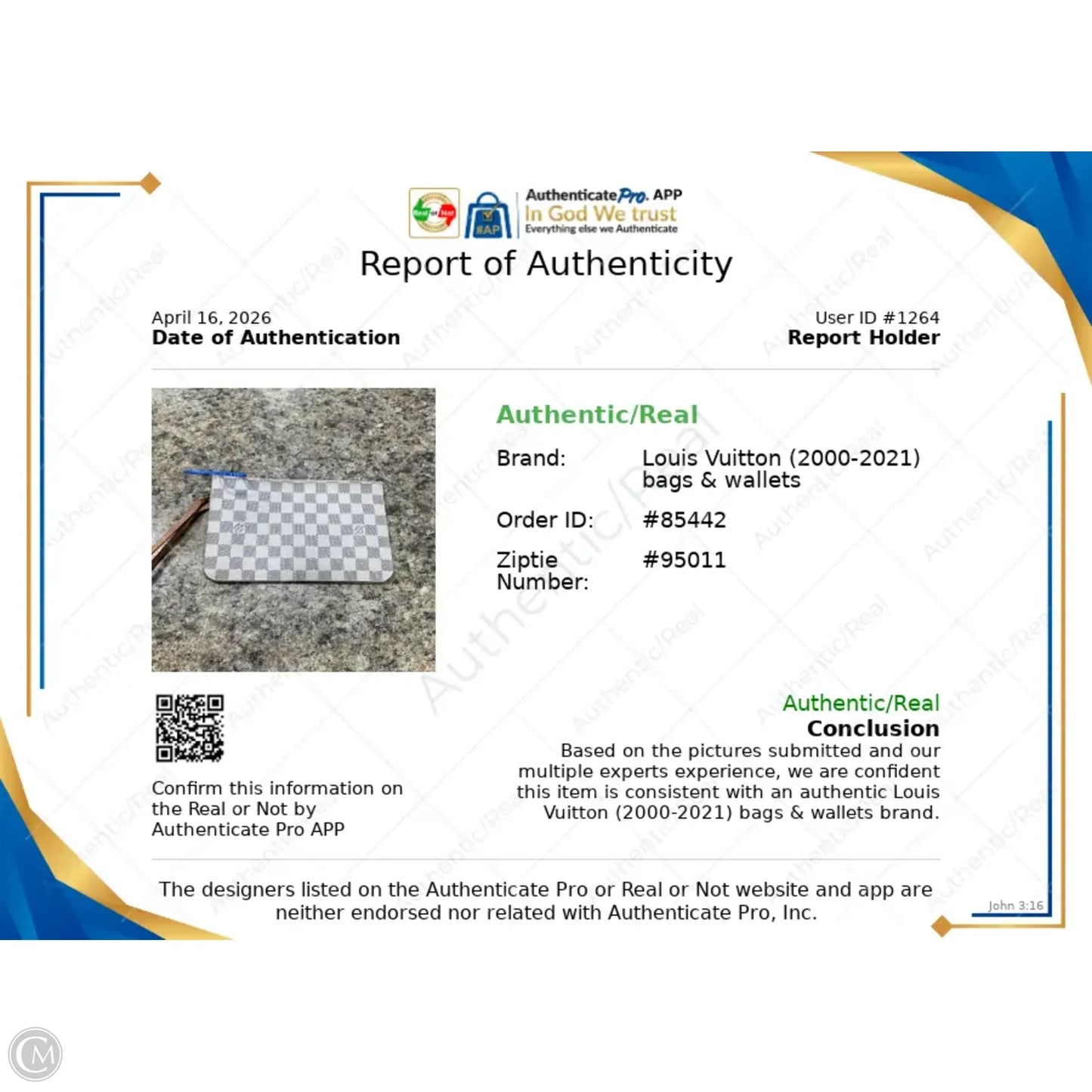 Wristlet Luxury Designer By Louis Vuitton, Size: Large