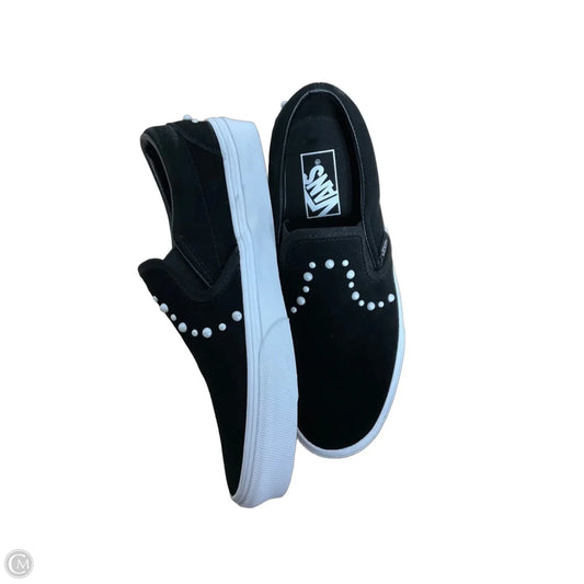 Shoes Flats By Vans In Black & White, Size: 7
