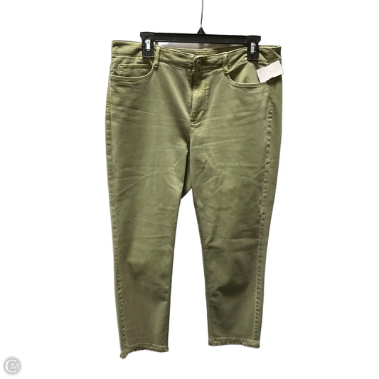 Jeans Cropped By J. Jill In Green, Size: 10