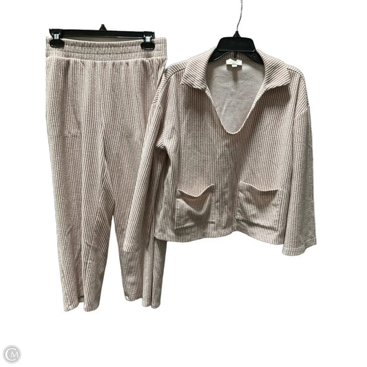 Pants Set 2pc By Loft In Brown & Cream, Size: M