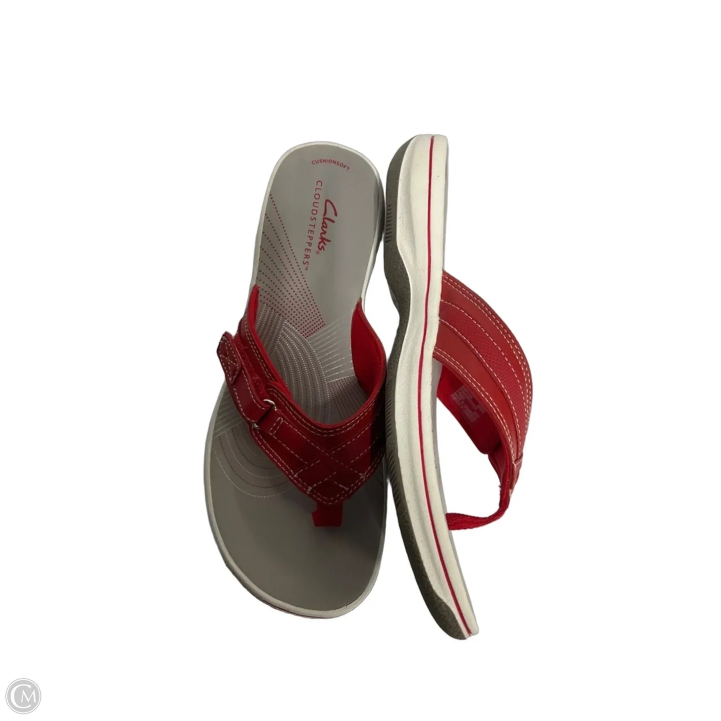Sandals Flip Flops By Clarks In Red, Size: 8