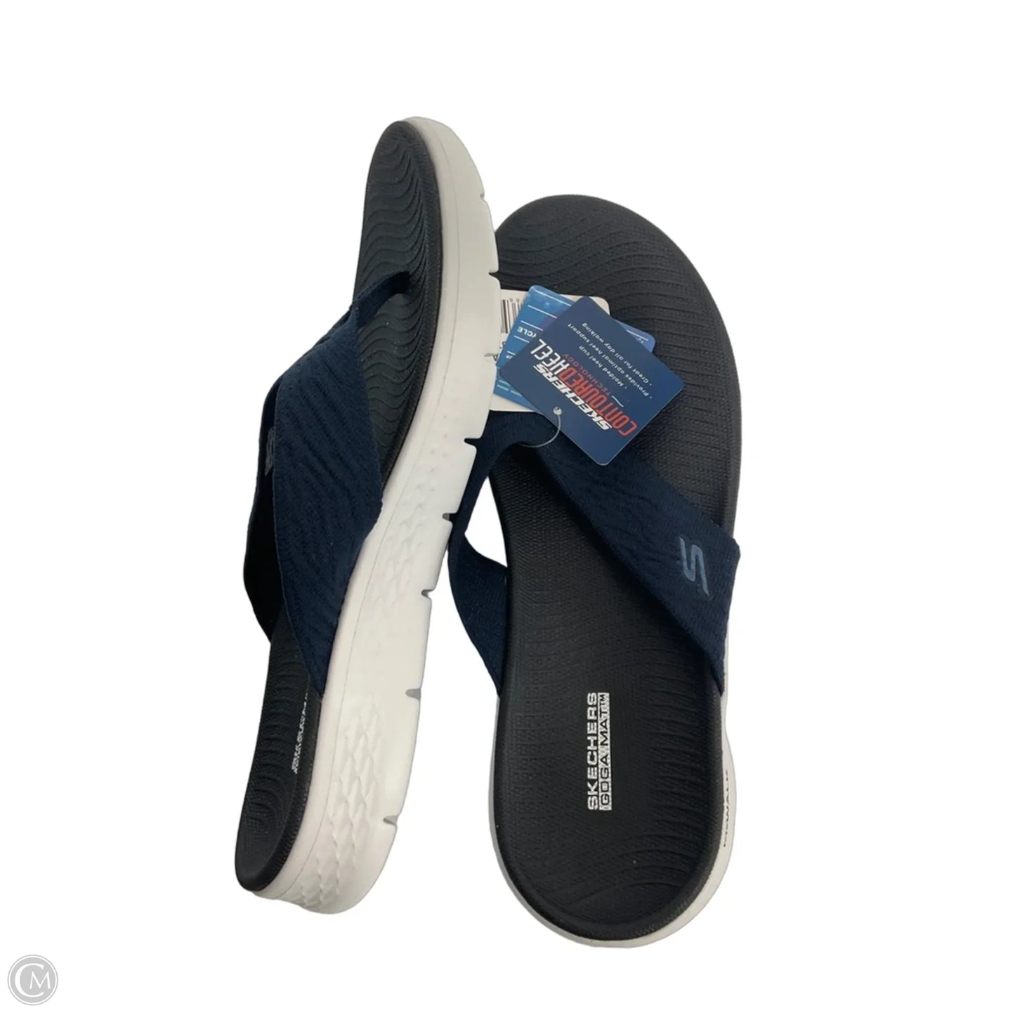 Sandals Flip Flops By Skechers In Navy, Size: 8