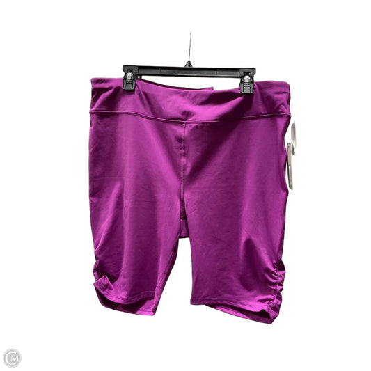 Athletic Shorts By Gaiam In Purple, Size: 2x