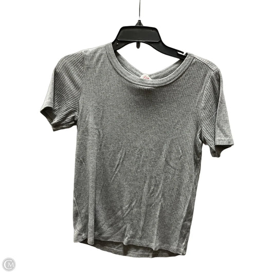 Top Short Sleeve By Lucky Brand In Grey, Size: M
