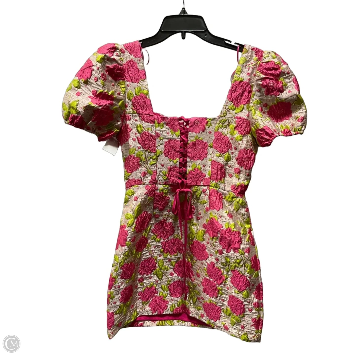 Dress Party Midi By Cmc In Green & Pink, Size: S