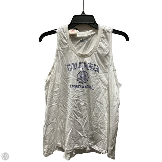 Athletic Tank Top By Columbia In White, Size: 1x