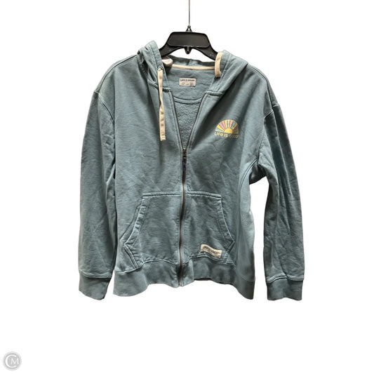 Sweatshirt Hoodie By Life Is Good In Blue, Size: L