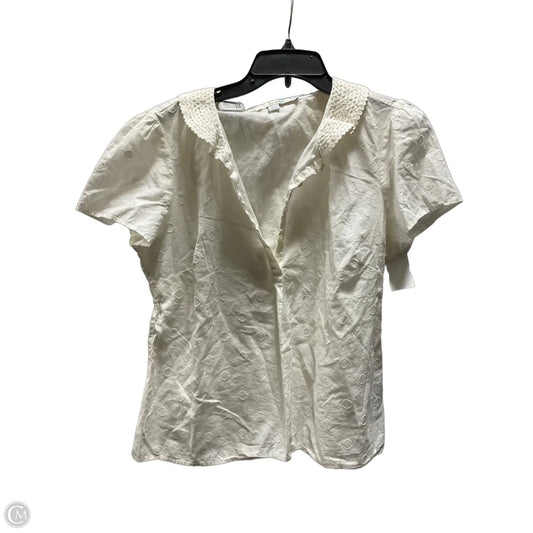Top Short Sleeve By Boden In Cream, Size: L