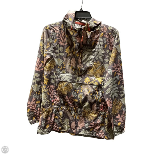 Jacket Windbreaker By The North Face In Grey & Yellow, Size: S