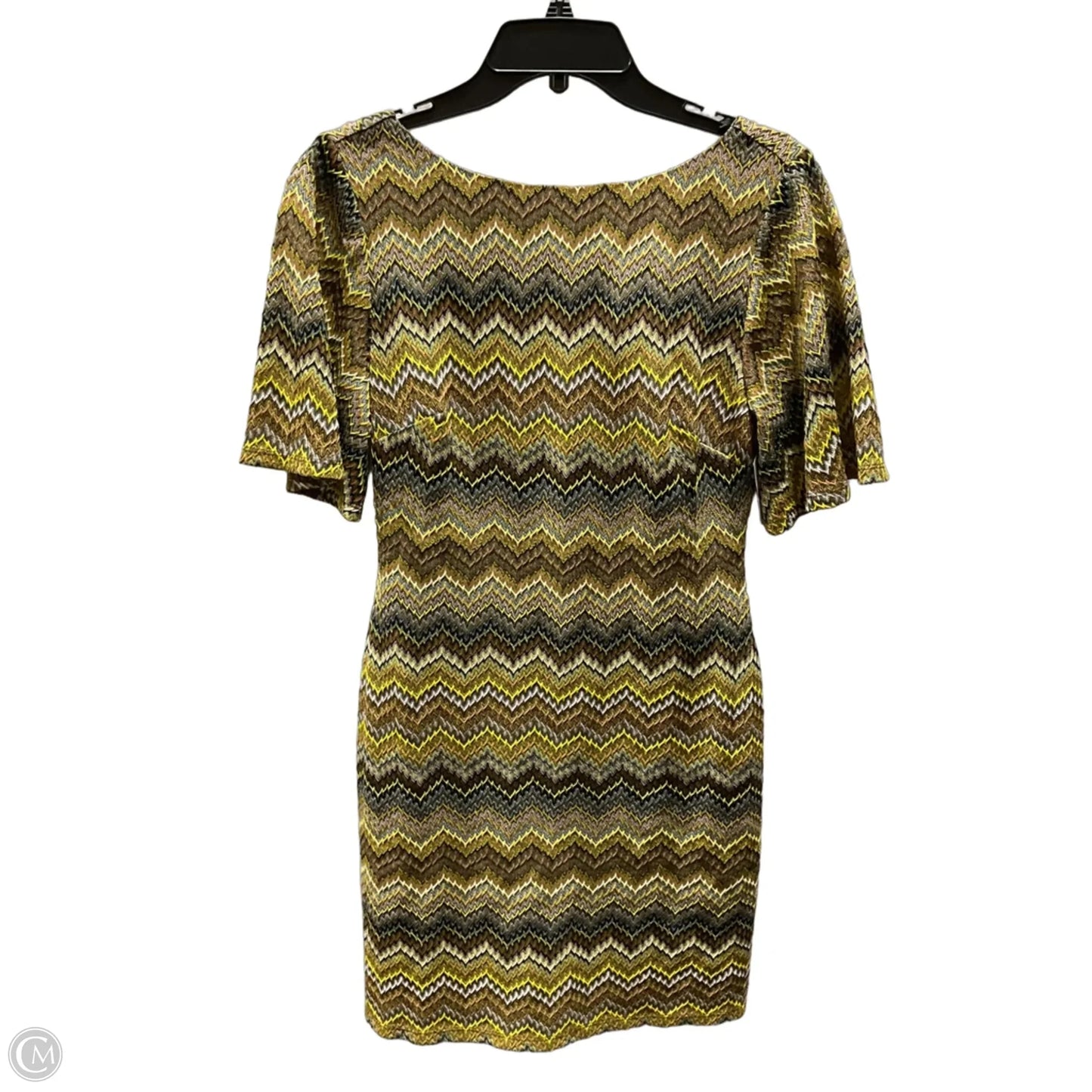 Dress Casual Midi By Donna Morgan In Brown & Green, Size: 6