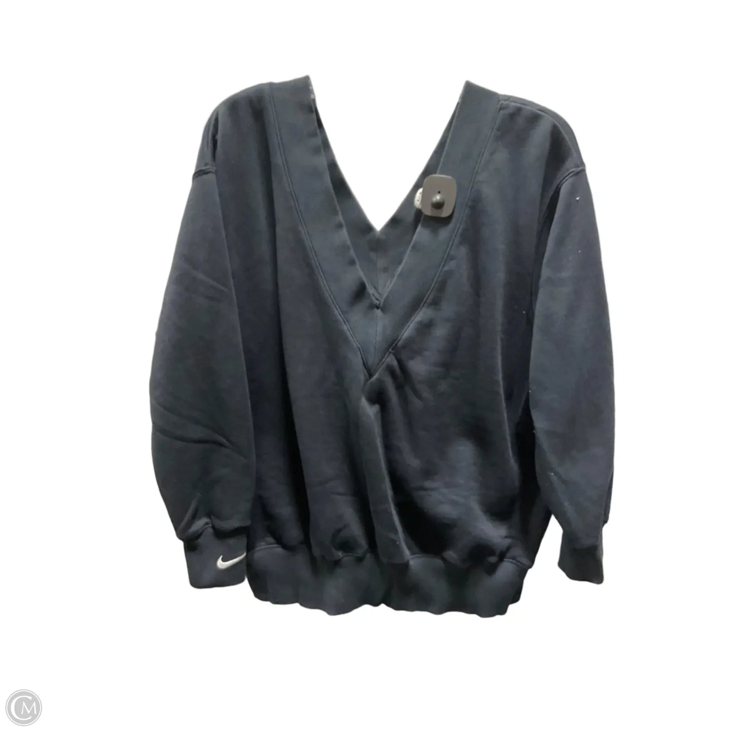 Sweatshirt Collar By Nike Apparel In Black, Size: S