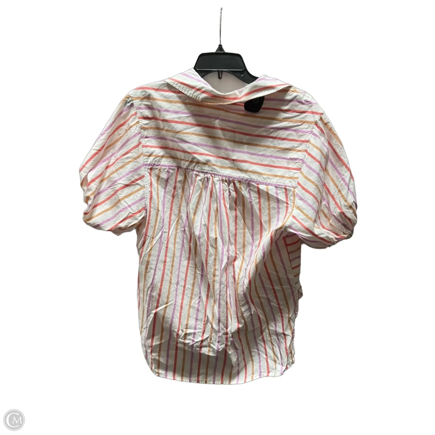 Blouse Short Sleeve By Ophelia Roe In Striped Pattern, Size: Sp