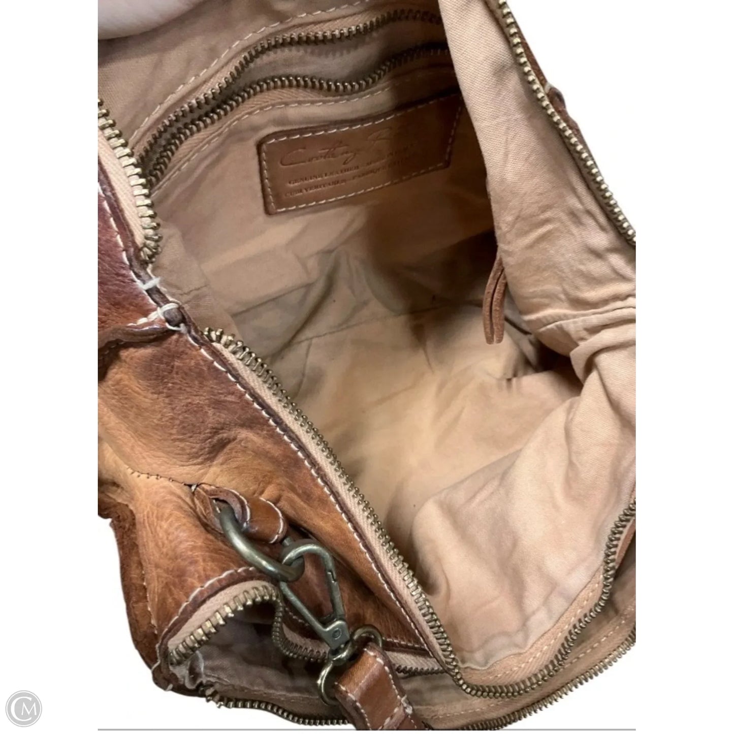 Handbag Leather By Cmc, Size: Medium