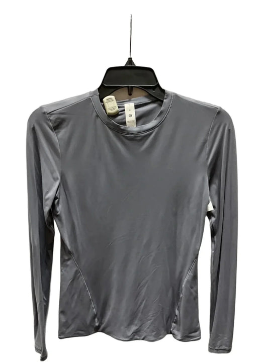 Athletic Top Long Sleeve Crewneck By Lululemon In Grey, Size: M
