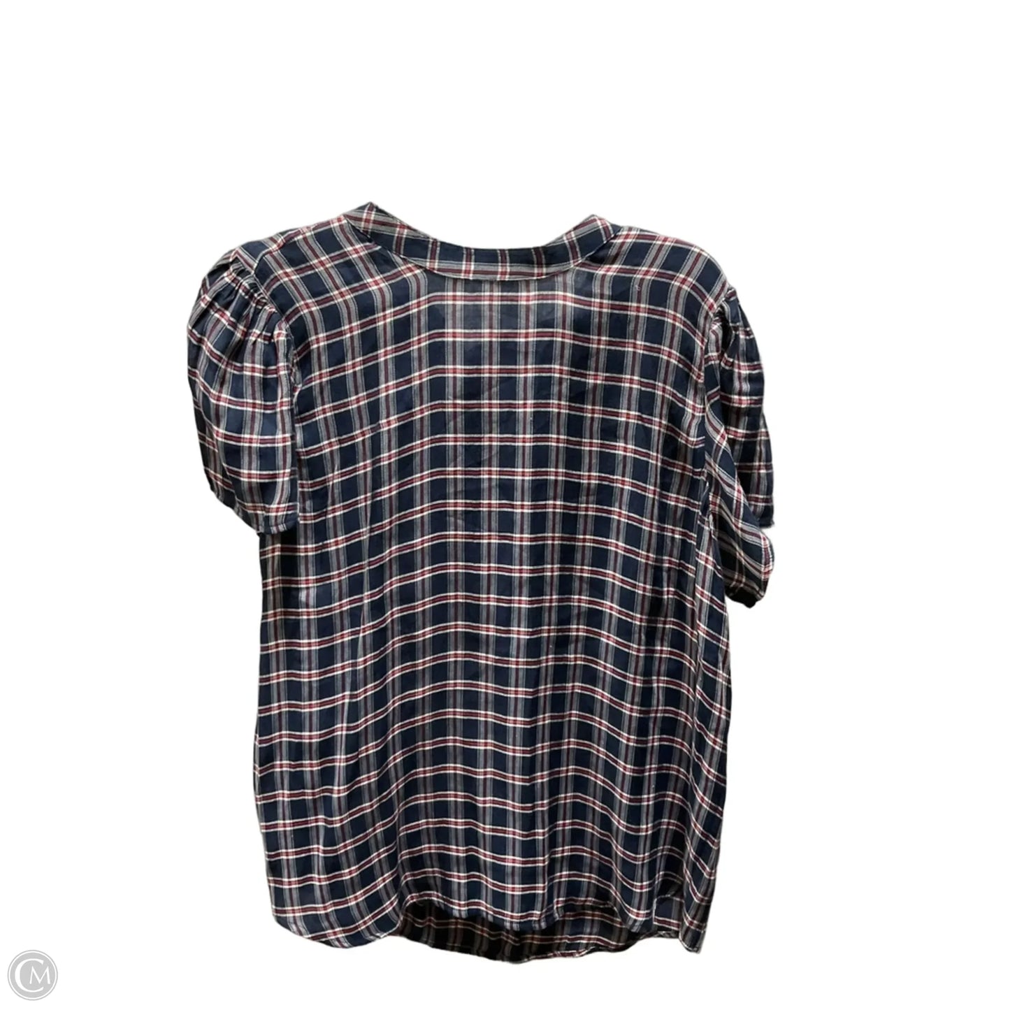 Top Short Sleeve By Loft In Blue & Red, Size: Xl