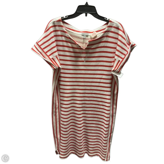 Dress Casual Midi By Talbots In Red & White, Size: L