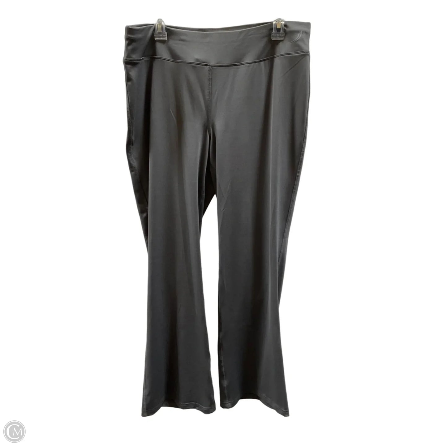 Athletic Leggings By Exertek In Grey, Size: L