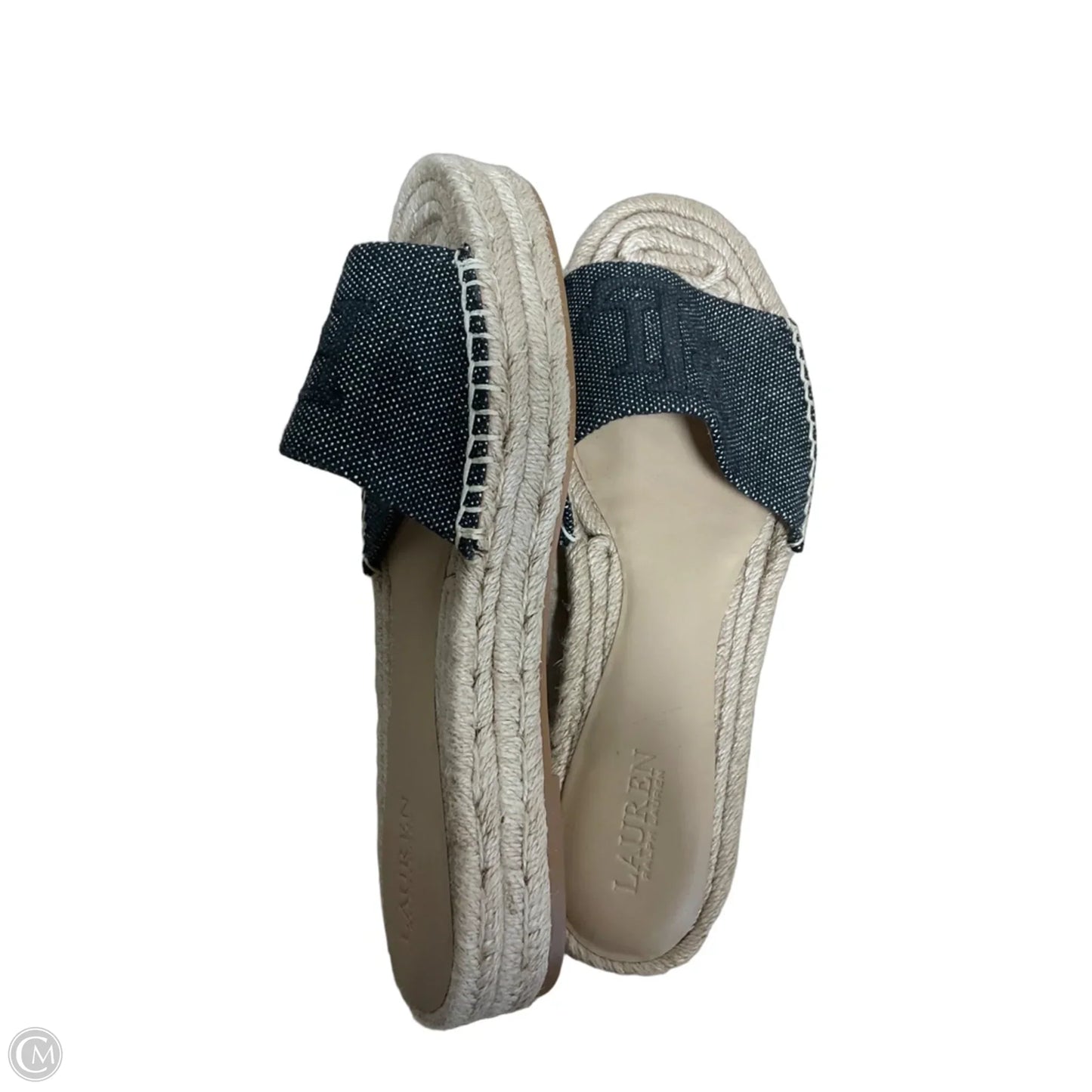 Sandals Heels Block By Lauren By Ralph Lauren In Black, Size: 8