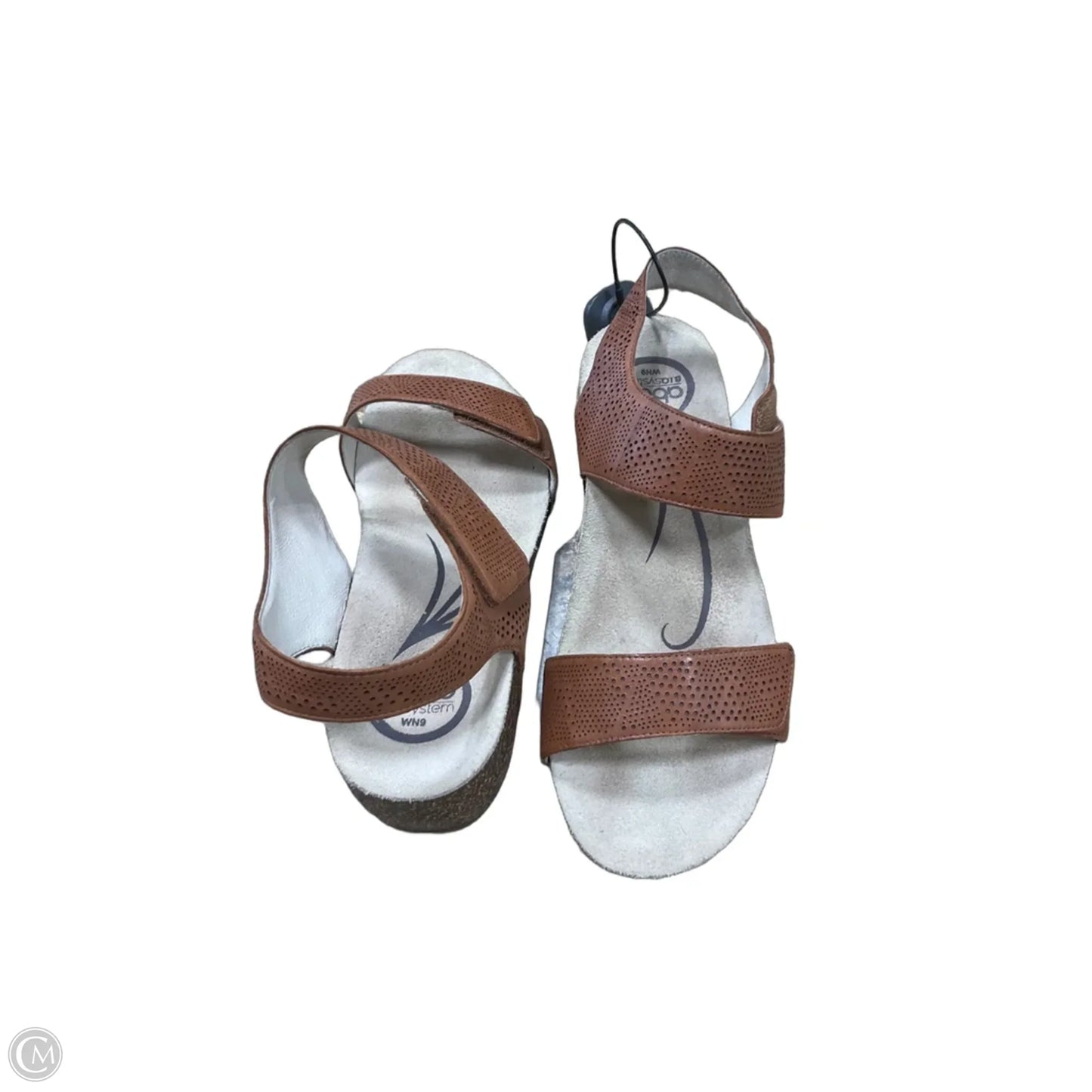Sandals Heels Wedge By Abeo In Brown, Size: 9