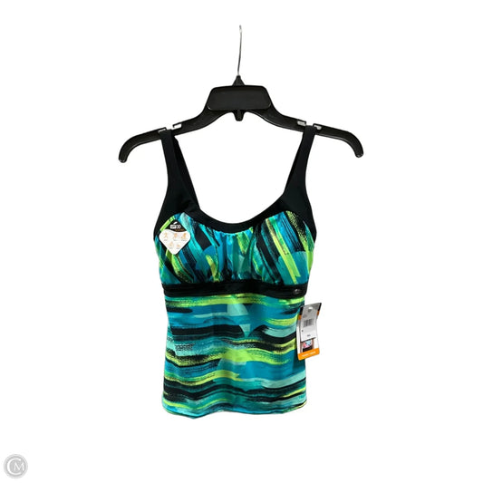 Swimsuit Top By Zero Xposure In Blue & Green, Size: M